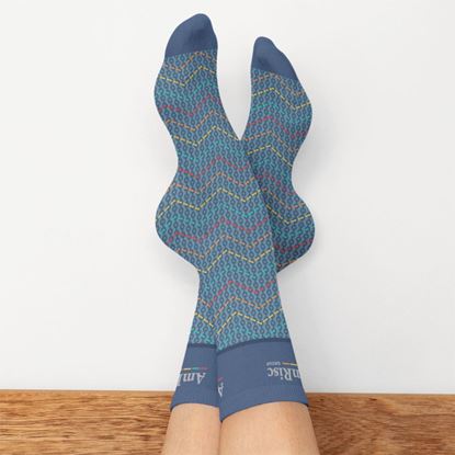 Picture of Mid Calf Custom Knit Woolen Dress Socks