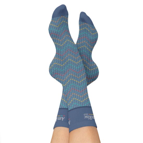 Picture of Mid Calf Custom Knit Woolen Dress Socks